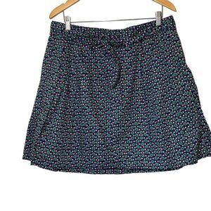 Gap Women's Floral A-Line Skirt Mini Leaf Lined Waist Tie Green Pink Blue Size 1